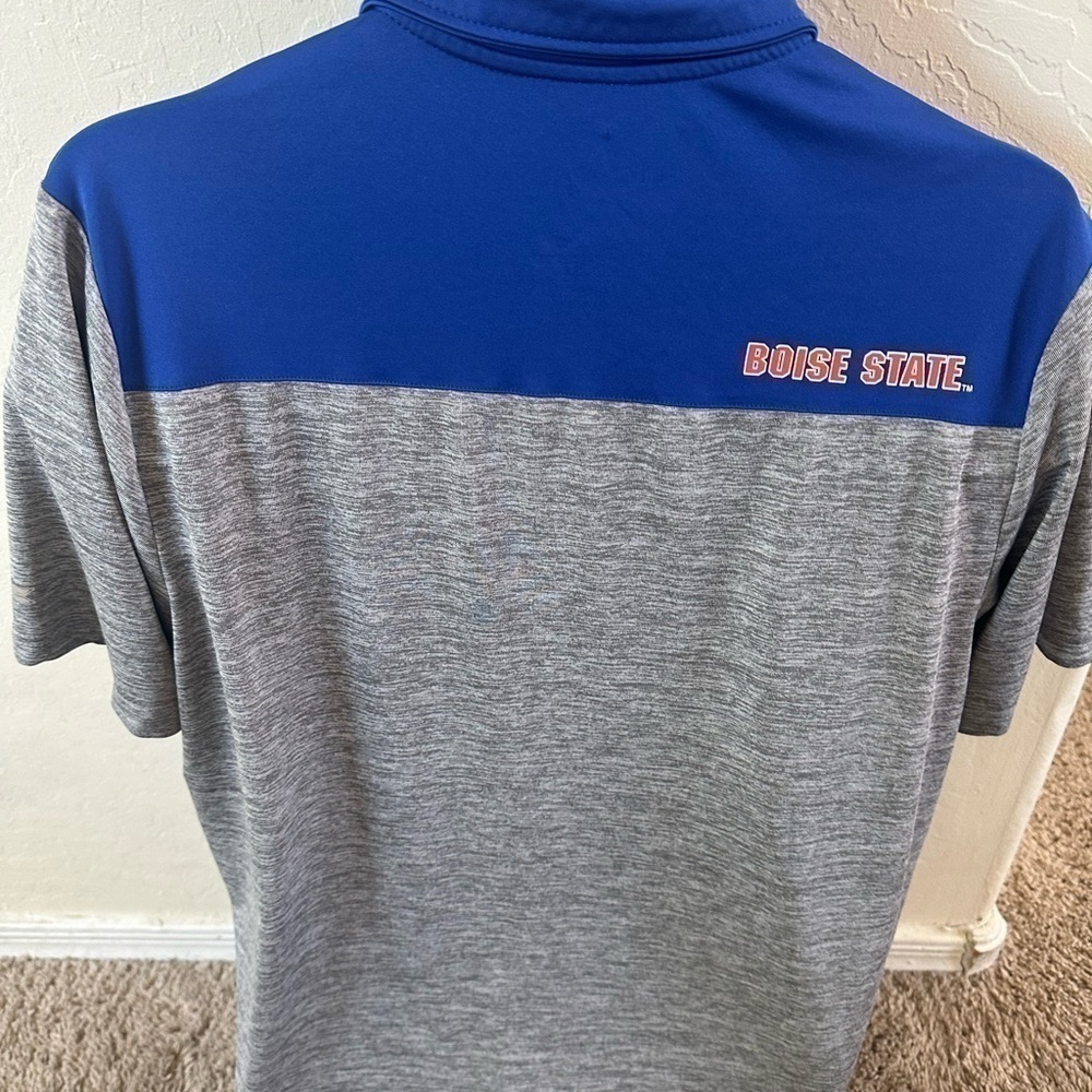 Men’s used Colosseum size L large blue grey Boise State polo shirt - Picture 4 of 4